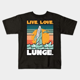 Live. Love. Lunge. - Whale Kids T-Shirt